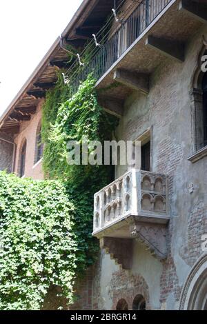 Balcon Roméo et Juliettes à Vérone, Italie Banque D'Images