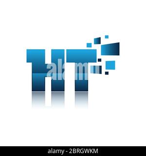 Lettre initiale HT Monogram Symbol logo Vector.EPS 10 Illustration de Vecteur