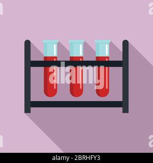 Icône tubes de sang. Illustration plate de l'icône vecteur tubes de sang pour la conception de sites Web Illustration de Vecteur