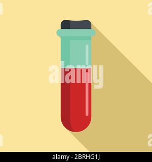 Icône de sang de test de laboratoire. Illustration plate de l'icône vecteur sanguin de test de laboratoire pour la conception de sites Web Illustration de Vecteur