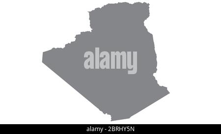 Carte Algérie avec ton gris sur fond blanc,illustration,texturé , symboles d'Algérie,pour la publicité,promouvoir, TV commerciale, annonces, web design, Banque D'Images