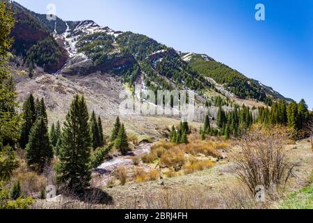 East Maroon Wilderness Portal White River National Forest Colorado Day Banque D'Images