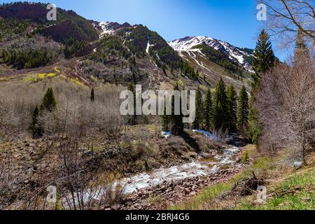 East Maroon Wilderness Portal White River National Forest Colorado Day Banque D'Images