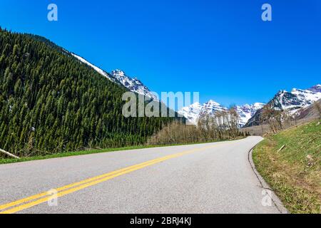 East Maroon Wilderness Portal White River National Forest Colorado Day Banque D'Images