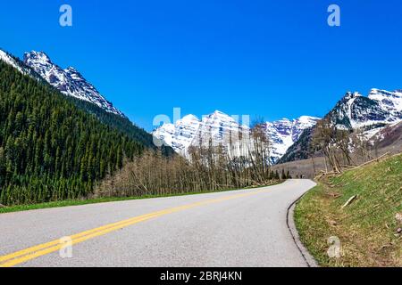 East Maroon Wilderness Portal White River National Forest Colorado Day Banque D'Images