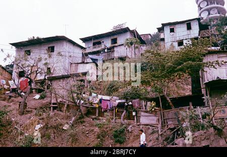 Slum, 23 avril 1982, Guayaquil, Équateur, Amérique du Sud Banque D'Images