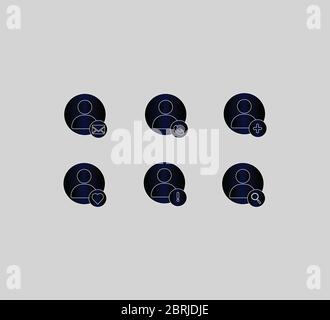 Scénario utilisateurs gradient Design Illustration de Vecteur