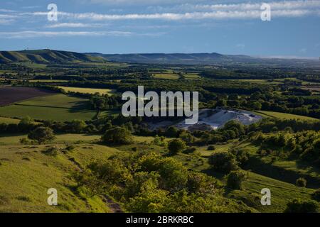 vue depuis le sommet de la colline de wolstonbury Banque D'Images