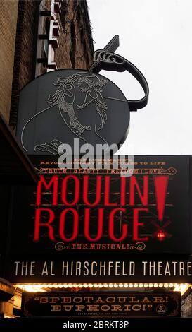 Comédie musicale Moulin Rouge à Broadway, New York Banque D'Images