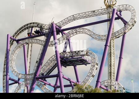 Parc d'attractions Grona Lund à Djurgarden en été vide Banque D'Images