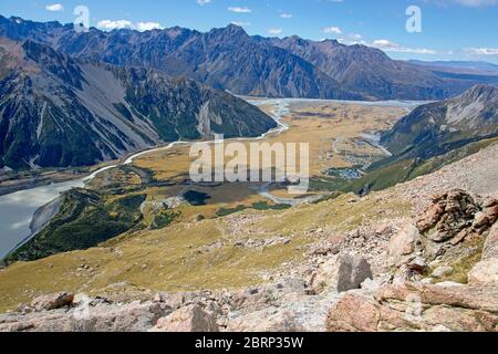 Village Aoraki/Mt Cook Banque D'Images