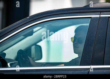 Turin, Italie. 21 mai 2020. Paulo Dybala arrive à la session de formation individuelle du FC Juventus pendant le Covid-19 au stade Allianz à Turin (photo d'Alberto Gandolfo/Pacific Press) crédit: Pacific Press Agency/Alay Live News Banque D'Images