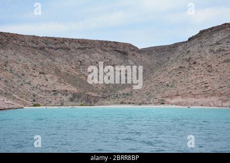 Une journée chargée à Playa Ensenada Grande sur Isla Espirituu Santo, Mer de Cortez, Baja California sur, Mexique. Banque D'Images