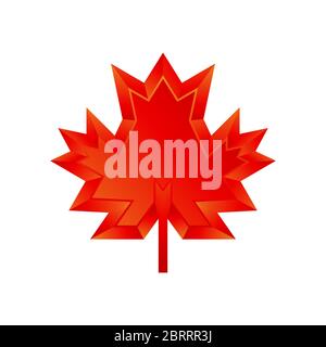 Modèle de conception du logo 3D d'automne Illustration de Vecteur