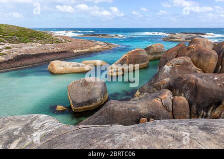 Plage incroyable d'Albany, appelée Elephant Rock. Sud de l'Australie occidentale Banque D'Images