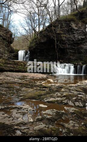 Sgwd Ddwli FIAS, Afon Nedd. Banque D'Images