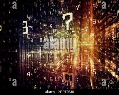 Série Digital City. Conception abstraite composée de fractales tridimensionnelles et de nombres sur le sujet des ordinateurs, de la science, de la réalité virtuelle et de la moderne t Banque D'Images