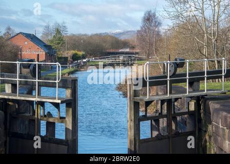 Forth & Clyde Canal. Lock 27, Anniesland, Glasgow Banque D'Images