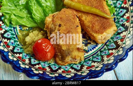 Poisson masala frit, poudre de poisson maldive et épices de masala, poisson frit Banque D'Images