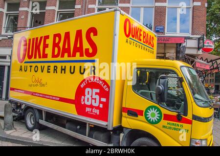 Ouke Baas car Rental Company à Amsterdam, pays-Bas 2018 Banque D'Images