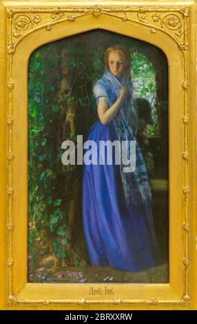 April Love, par Arthur Hughes, 1855-6, Banque D'Images