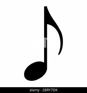 Huitième icône de note de musique Illustration de Vecteur