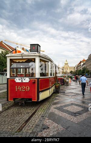 La place Venceslas de Prague en République Tchèque Banque D'Images