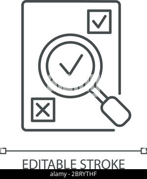 Icône linéaire pixel d'évaluation Perfect Illustration de Vecteur