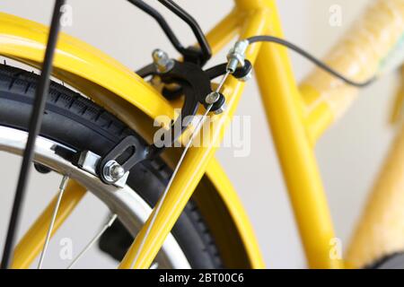 Système de freinage de vélo des roues arrière pour la vitesse lente. Banque D'Images