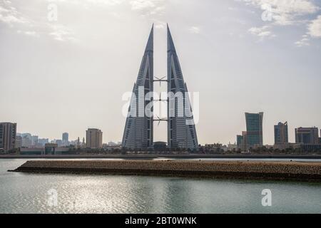 La ligne d'horizon de Manamah à Bahreïn Banque D'Images