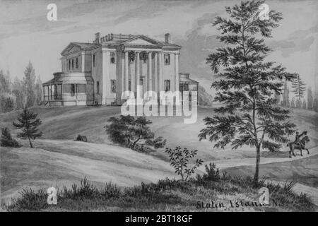 Colonial Mansion sur Staten Island, New York, env. 1872.