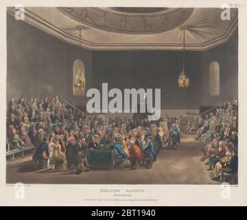 Société de débat, Piccadilly, 1er août 1808. Banque D'Images