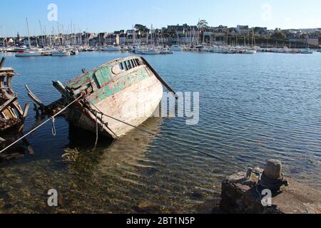 port et bateaux à camaret-sur-mer (bretagne - france) Banque D'Images