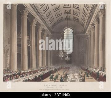Egyptian Hall, Mansion House, 1er janvier 1809. Banque D'Images