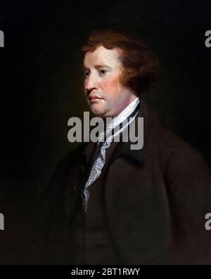 Edmund Burke (1729-1797), portrait de Sir Joshua Reynolds, huile sur toile, vers 1769 ou après. Banque D'Images