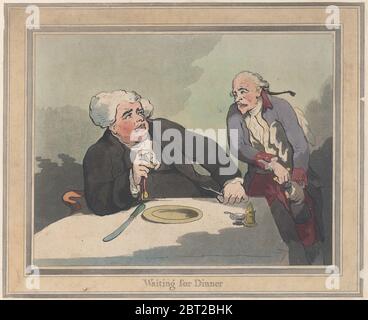 En attente du dîner, 5 novembre 1792. Banque D'Images