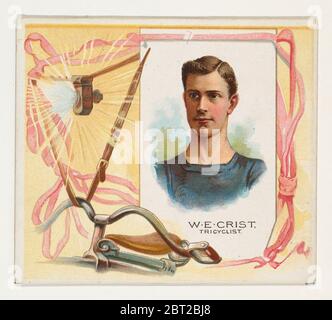 W.E. Crist, tricyclique, de World's Champions, deuxième série (N43) pour Allen & amp ; Ginter cigarettes, 1888. Banque D'Images