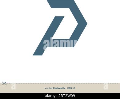Lettre P icône Vector logo Template Illustration Design. Vecteur EPS 10. Illustration de Vecteur