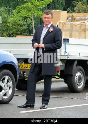 EastEnders filmant Sahne Richie alias Alfie Moon épisode de mariage à Southend sur la mer octobre 2013. Banque D'Images