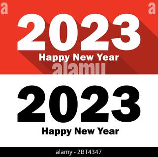 Modèle de conception de la nouvelle année 2023. Design moderne pour le calendrier, les invitations, les cartes de vœux, les prospectus ou les tirages de vacances. Illustration de Vecteur