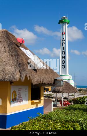 Phare de Caletita sur l'île de Cozumel, Quintana Roo, Mexique Banque D'Images