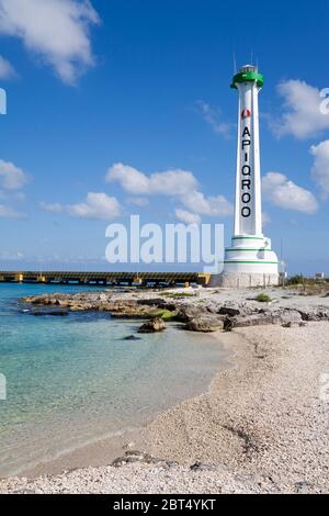 Phare de Caletita sur l'île de Cozumel, Quintana Roo, Mexique Banque D'Images