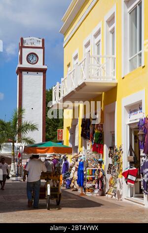 Mercado de Artesanias sur la Plaza del sol, San Miguel City, île de Cozumel, Quintana Roo, Mexique Banque D'Images