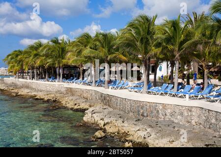 Front de mer de Puerta Maya, île de Cozumel, Quintana Roo, Mexique Banque D'Images