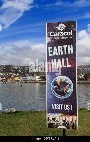 Signe pour Caracol, Musée des sciences de la ville d'Ensenada, Baja California, Mexique Banque D'Images