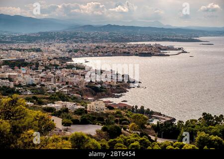 Vue panoramique sur la Canée, la Crète, la Grèce Banque D'Images