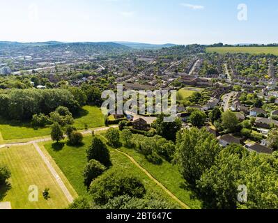 Photo aérienne de Guildford, Surrey, Royaume-Uni Banque D'Images