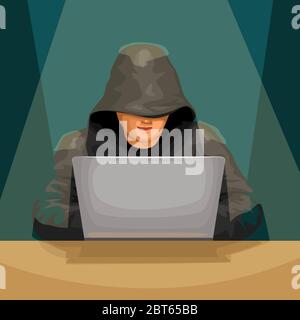 l'avant du pirate est assis dans la lumière Illustration de Vecteur