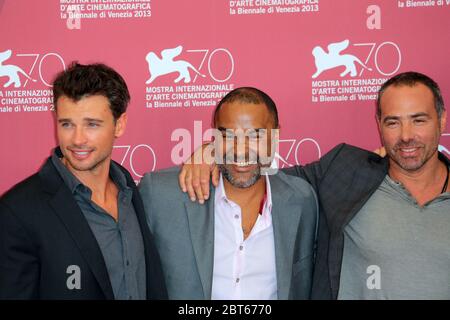 VENISE, ITALIE - SEPTEMBRE 01 : Tom Welling, Matt Jackson et Peter Landesman assistent à la photocall « Parkland » lors du 70e Festival du film de Venise Banque D'Images