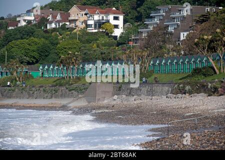 Swansea, Royaume-Uni. 23 mai 2020. Les gens dehors et au sujet de faire leur exercice de verrouillage quotidien à Langland Bay, Swansea tôt ce matin. Credit: Phil Rees/Alamy Live News Banque D'Images